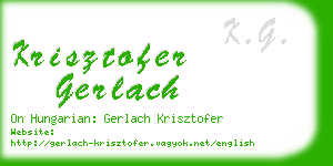 krisztofer gerlach business card